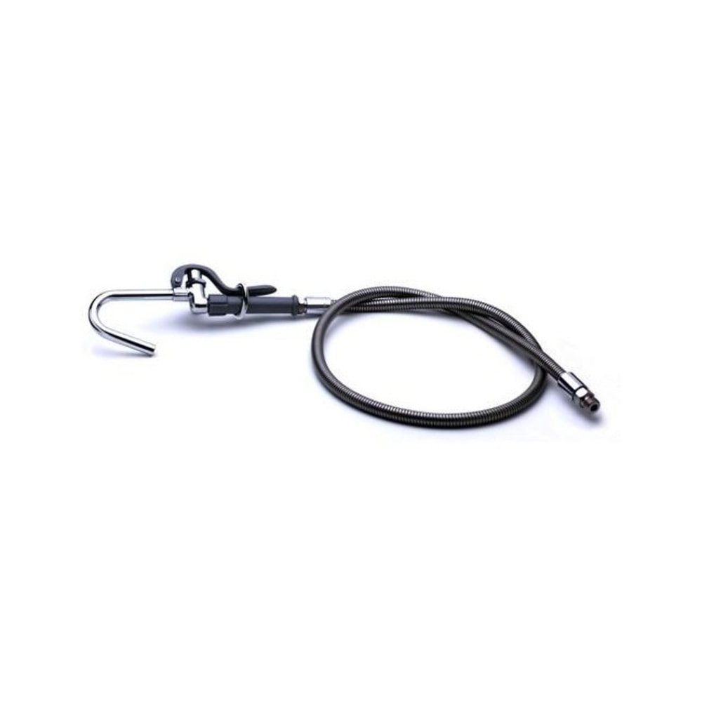 T&S Brass Hose And Pot Filler Valve Assembly, 5ft Hose, Stainless MPN:B-0102-A