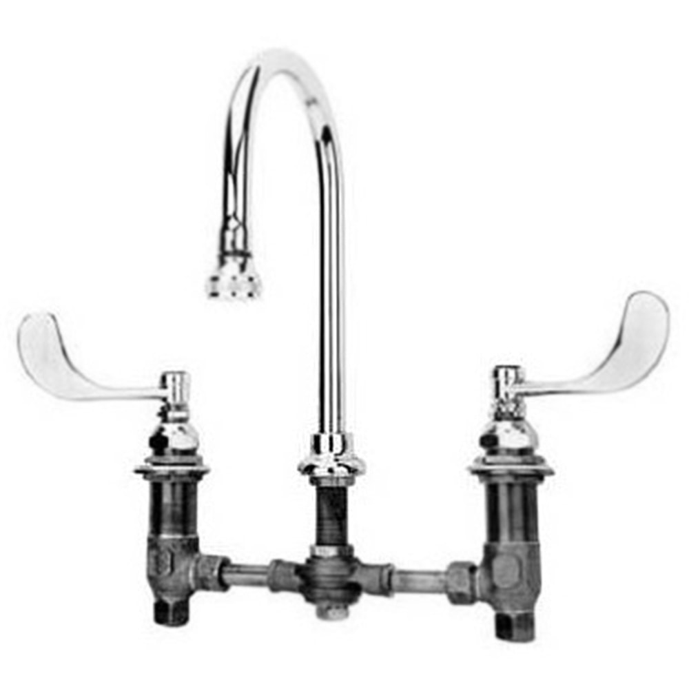 T&S Brass Deck-Mount Medical Faucet With Gooseneck Spout, 10-11/16in x 16in, Chrome MPN:B-2866-05