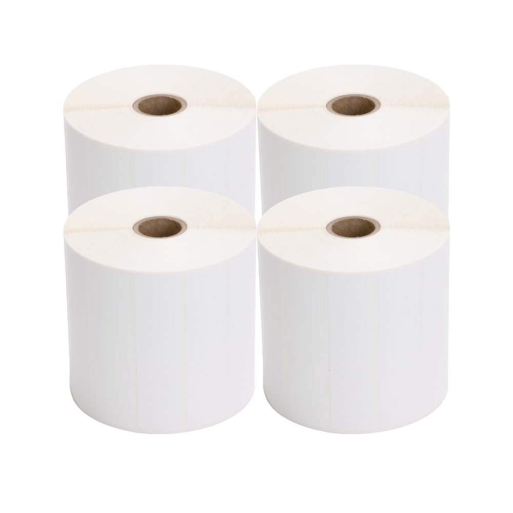 TSC Auto ID Barcode Labels, Rectangular, 1in x 4in, White, 2, 300 Labels Per Roll, Carton Of 4 Rolls MPN:TT-400100-5-01