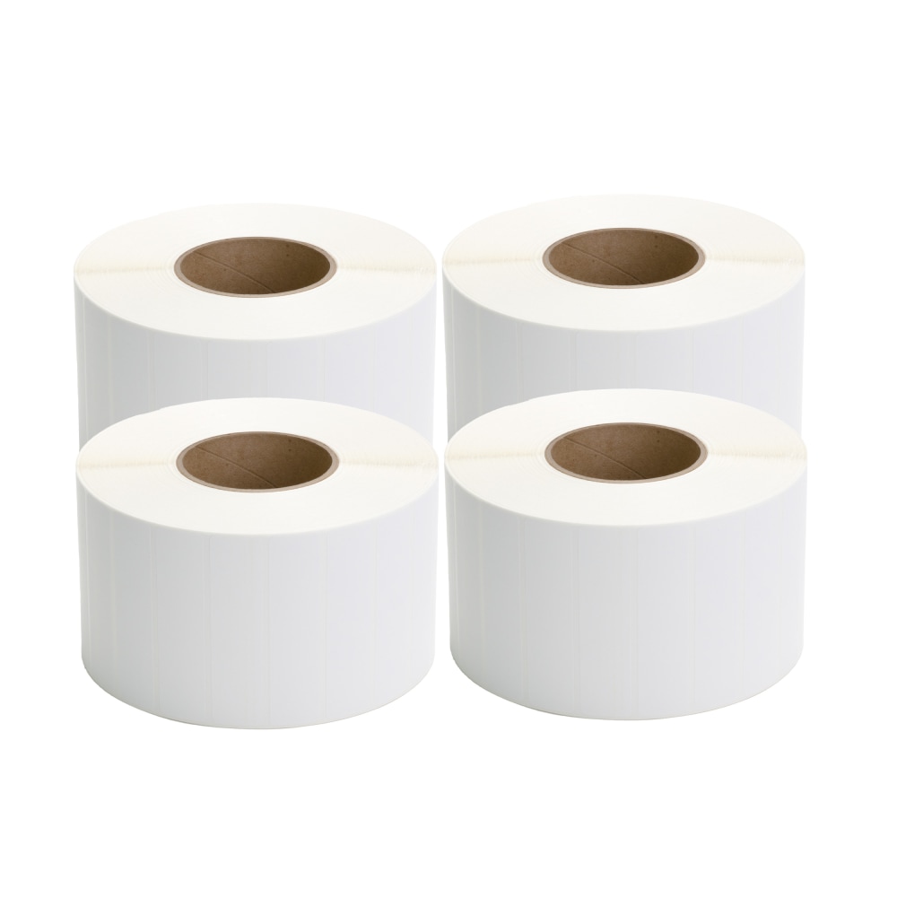 TSC Thermal Transfer Labels, Rectangular, 4in x 1in, White, 5, 500 Labels Per Roll, Pack Of 4 Rolls MPN:TT-400100-8-03
