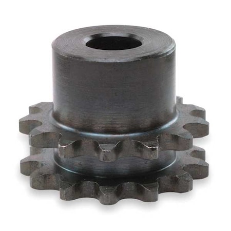 Double Strand Sprocket, Plain, 40-2 Chain Size, 1/2 Bore Dia., 13 # of Teeth MPN:D40B13H