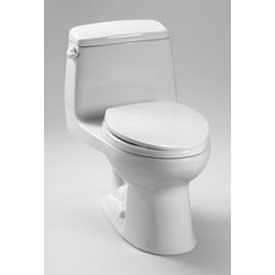 TOTO® MS854114Sg-01 UltraMax® Elongated 1-PC Toilet SanaGloss Cotton White MS854114SG-01