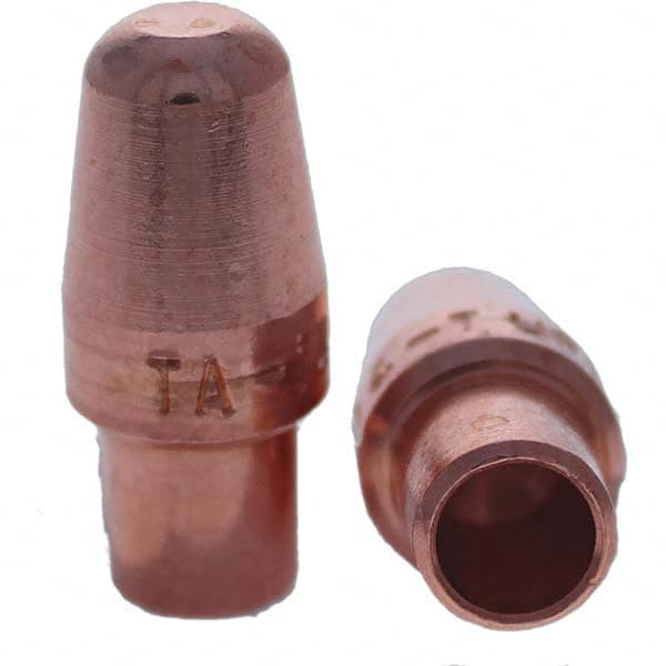 Spot Welder Tips; Tip Type: Male Cap A Nose (Pointed) ; Material: RWMA Class 1 - C15000 ; Overall Length: 1.125 in ; For Use With.: 4RW Cap Taper Electrode Holder ; Tip Diameter Inch: 0.5 in ; UNSPSC Code: 23271711 MPN:111-0014
