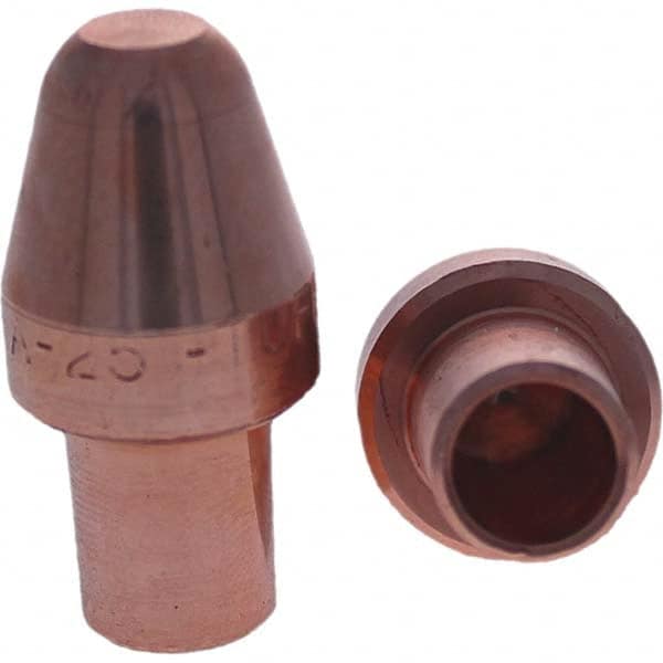Spot Welder Tips; Tip Type: Male Cap A Nose (Pointed) ; Material: RWMA Class 2 - C18200 ; Overall Length: 1.25 in ; For Use With.: 5RW Cap Taper Electrode Holder ; Tip Diameter Inch: 0.625 in ; UNSPSC Code: 23271711 MPN:112-0025