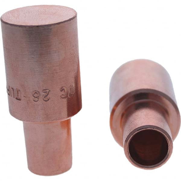 Spot Welder Tips; Tip Type: Male Cap C Nose (Flat) ; Material: RWMA Class 1 - C15000 ; Overall Length: 1.25 in ; For Use With.: 5RW Cap Taper Electrode Holder ; Tip Diameter Inch: 0.625 in ; UNSPSC Code: 23271711 MPN:115-0015