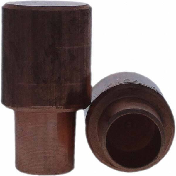 Spot Welder Tips; Tip Type: Male Cap C Nose (Flat) ; Material: RWMA Class 1 - C15000 ; Overall Length: 1.625 in ; For Use With.: 7RW Cap Taper Electrode Holder ; Tip Diameter Inch: 0.875 in ; UNSPSC Code: 23271711 MPN:115-0017