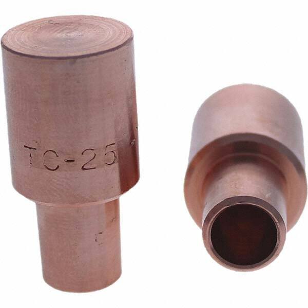 Spot Welder Tips; Tip Type: Male Cap C Nose (Flat) ; Material: RWMA Class 2 - C18200 ; Overall Length: 1.25 in ; For Use With.: 5RW Cap Taper Electrode Holder ; Tip Diameter Inch: 0.625 in ; UNSPSC Code: 23271711 MPN:116-0025