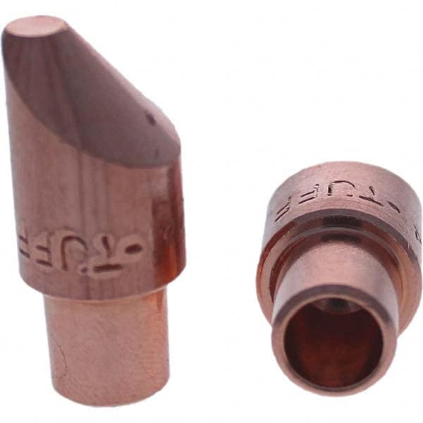 Spot Welder Tips; Tip Type: Male Cap D Nose (Offset) ; Material: RWMA Class 2 - C18200 ; Overall Length: 1.125 in ; For Use With.: 4RW Cap Taper Electrode Holder ; Tip Diameter Inch: 0.5 in ; UNSPSC Code: 23271711 MPN:118-0024