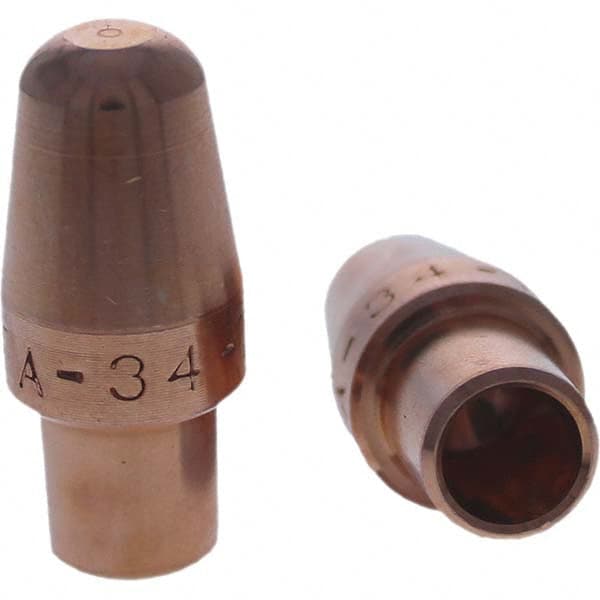 Spot Welder Tips; Tip Type: Male Cap A Nose (Pointed) ; Material: RWMA Class 3 - C18000 ; Overall Length: 1.125 in ; For Use With.: 4RW Cap Taper Electrode Holder ; Tip Diameter Inch: 0.5 in ; UNSPSC Code: 23271711 MPN:122-1034