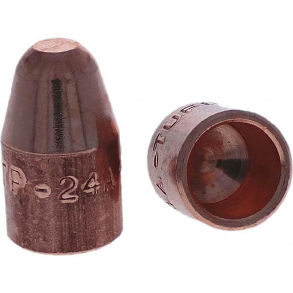 Spot Welder Tips; Tip Type: Female Cap A Nose (Pointed) ; Material: RWMA Class 2 - C18200 ; Overall Length: 0.84 in ; For Use With.: 4RW Cap Taper Electrode Holder ; Tip Diameter Inch: 0.5 in ; UNSPSC Code: 23271711 MPN:125-0241