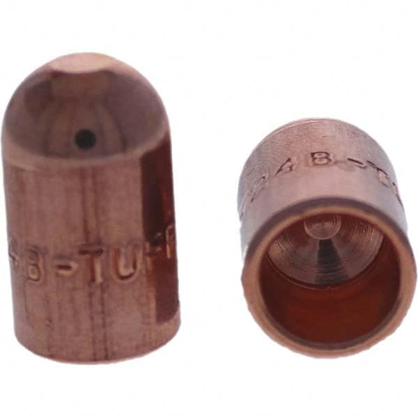 Spot Welder Tips; Tip Type: Female Cap B Nose (Dome) ; Material: RWMA Class 2 - C18200 ; Overall Length: 0.84 in ; For Use With.: 4RW Cap Taper Electrode Holder ; Tip Diameter Inch: 0.5 in ; UNSPSC Code: 23271711 MPN:125-0242