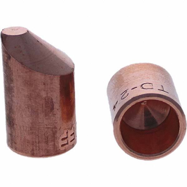 Spot Welder Tips; Tip Type: Female Cap D Nose (Offset) ; Material: RWMA Class 2 - C18200 ; Overall Length: 0.84 in ; For Use With.: 4RW Cap Taper Electrode Holder ; Tip Diameter Inch: 0.5 in ; UNSPSC Code: 23271711 MPN:125-0244