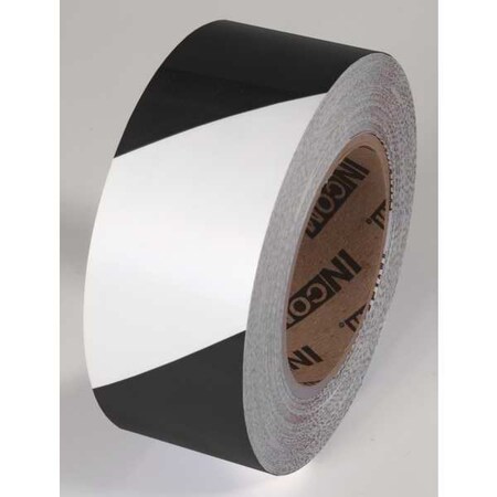 Tuff Mark Ultra Durable Floor Marking Tape Polyester Over Lamination Black/White, 2