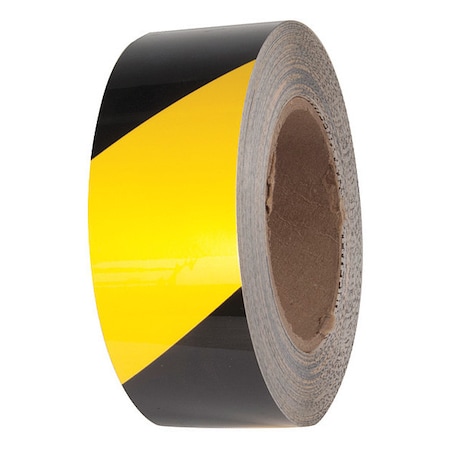 Tuff Mark Ultra Durable Floor Marking Tape Polyester Over Lamination Yellow/Black, 2