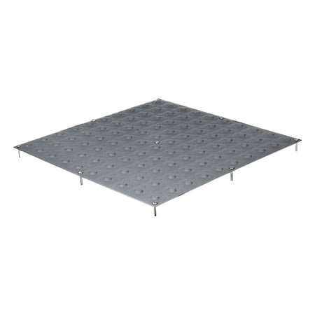 Detectable Warning Tile Steel Gray, 36 in W x 24 in L, 1/16 in Thick MPN:GV243616-UM-GRY-1