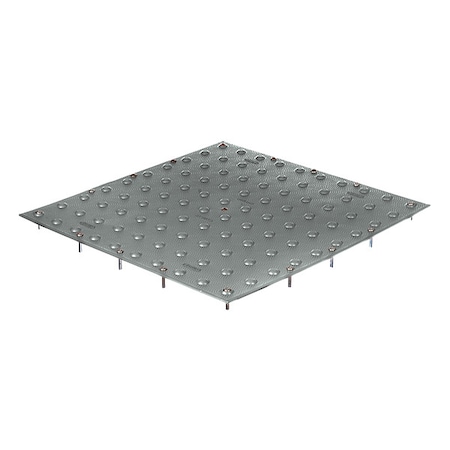 Detectable Warning Tile Polymer Gray, 24 in W x 24 in L, 3/16 in Thick MPN:TT2424-UM-GRY-1