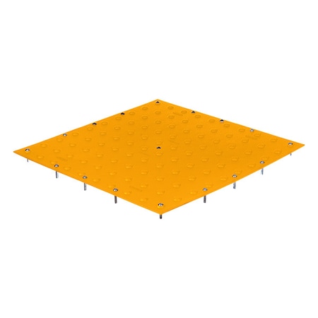 Detectable Warning Tile Polymer Yellow, 24 in W x 24 in L, 3/16 in Thick MPN:TT2424-UM-YEL-1