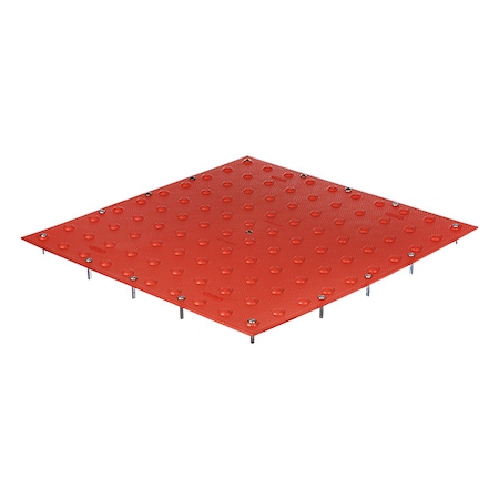Detectable Warning Tile Polymer Brick Red, 36 in W x 24 in L, 3/16 in Thick MPN:TT2436-UM-BRD-1