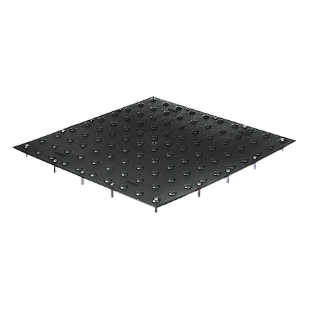 Detectable Warning Tile Polymer Black, 60 in W x 24 in L, 3/16 in Thick MPN:TT2460-UM-BLK-1