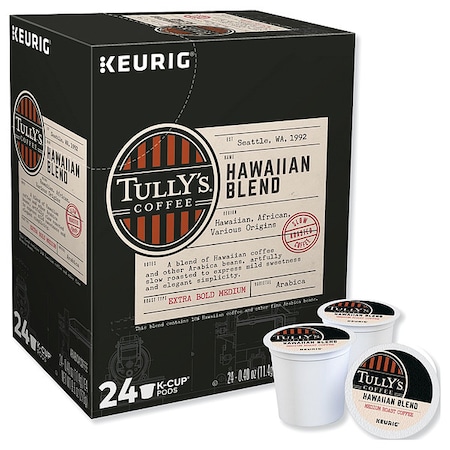 Coffee, Hawaiian Blend, Pod, Caffeinated, Ground, 9.6 oz, 24 PK MPN:6606
