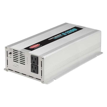 Power Inverter, Pure Sine Wave, 2, 400 W Peak, 1, 200 W Continuous, 2 Outlets MPN:S1200