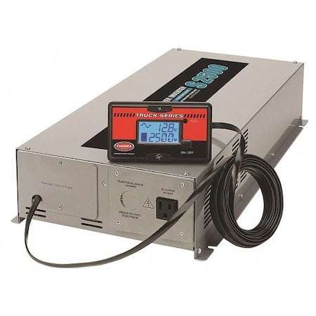 Power Inverter, Pure Sine Wave, 5, 000 W Peak, 2, 500 W Continuous, 2 Outlets MPN:S2500