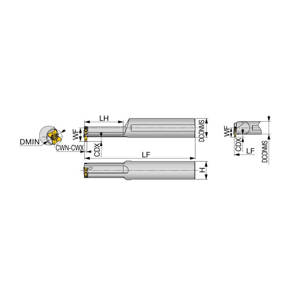 Indexable Grooving Toolholder: E08-STCIL10-D10U MPN:6842891