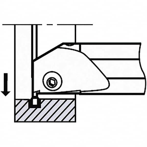 Indexable Grooving Toolholder: A12Q-CGTR30U, Internal, Right Hand MPN:6844612
