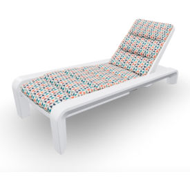 Tupelo Sunbrella® Deck Chaise Cushion Array Caribbean 8135-304