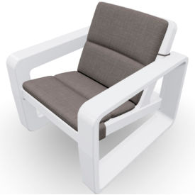 Tupelo Sunbrella® Deck Chair Cushion V2-Blend Coal 8675-332