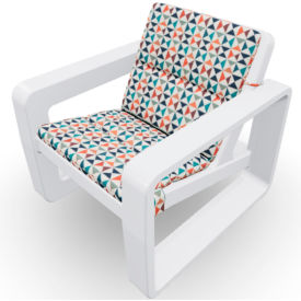 Tupelo Sunbrella® Deck Chair Cushion V2-Array Caribbean 8675-334