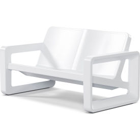 Tupelo Deck Loveseat with High-Gloss Finish Highcloud White 8737-700