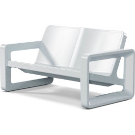 Tupelo Deck Loveseat with High-Gloss Finish Concrete Gray 8737-710