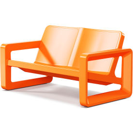 Tupelo Deck Loveseat with High-Gloss Finish Vintage Orange 8737-730