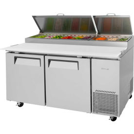 Turbo Air TPR-67SD Super Deluxe Series - Pizza Prep. Table - 2 Door TPR-67SD-N