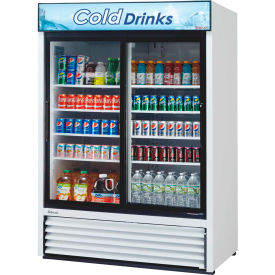 Turbo Air TGM-48R - Merchandiser Refrigerated White 2 Sliding Glass Doors 48 Cu. Ft. 55-7/8