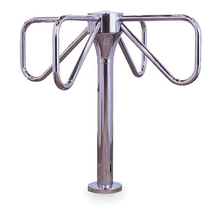 4 Arm Turnstile, Mechanical, Brushed, Clockwise MPN:1002-S