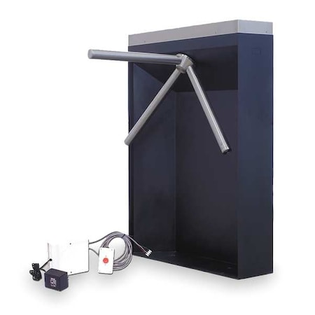 3 Arm R. Hand Turnstile, Electric, Black, 1-Way MPN:1102E-BL-LE