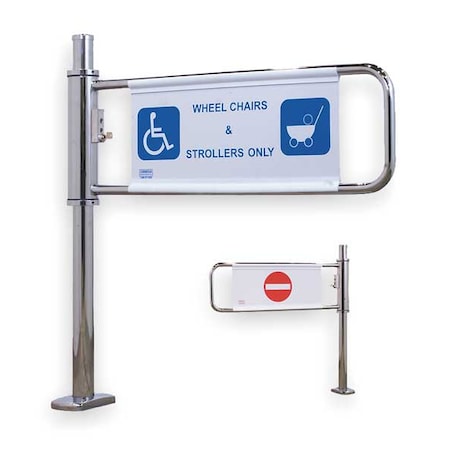 Exit Right Hand Gate, Lockable, Brushed, 2-Way MPN:2032-S-EX