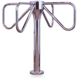 4-Arm Turnstile Only Counter Clockwise Direction - Mirror Chrome 1001-M