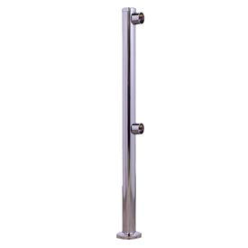 Double Rail End Post - Mirror Chrome 1013-M