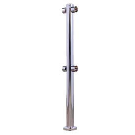 Double Rail Center Post -Mirror Chrome 1014-M