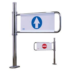 Self Closing Swing Gate w/ Left Handed Entrance - Satin Chrome 2001-S-EN