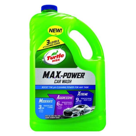 Vehicle Soap, Max Power Concentrated, Bottle, 100 fl oz, 10.2 pH, Green Liquid MPN:50597