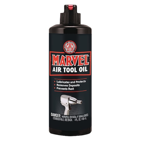 Air Tool Oil, Red, 4 oz, Bottle MPN:53493