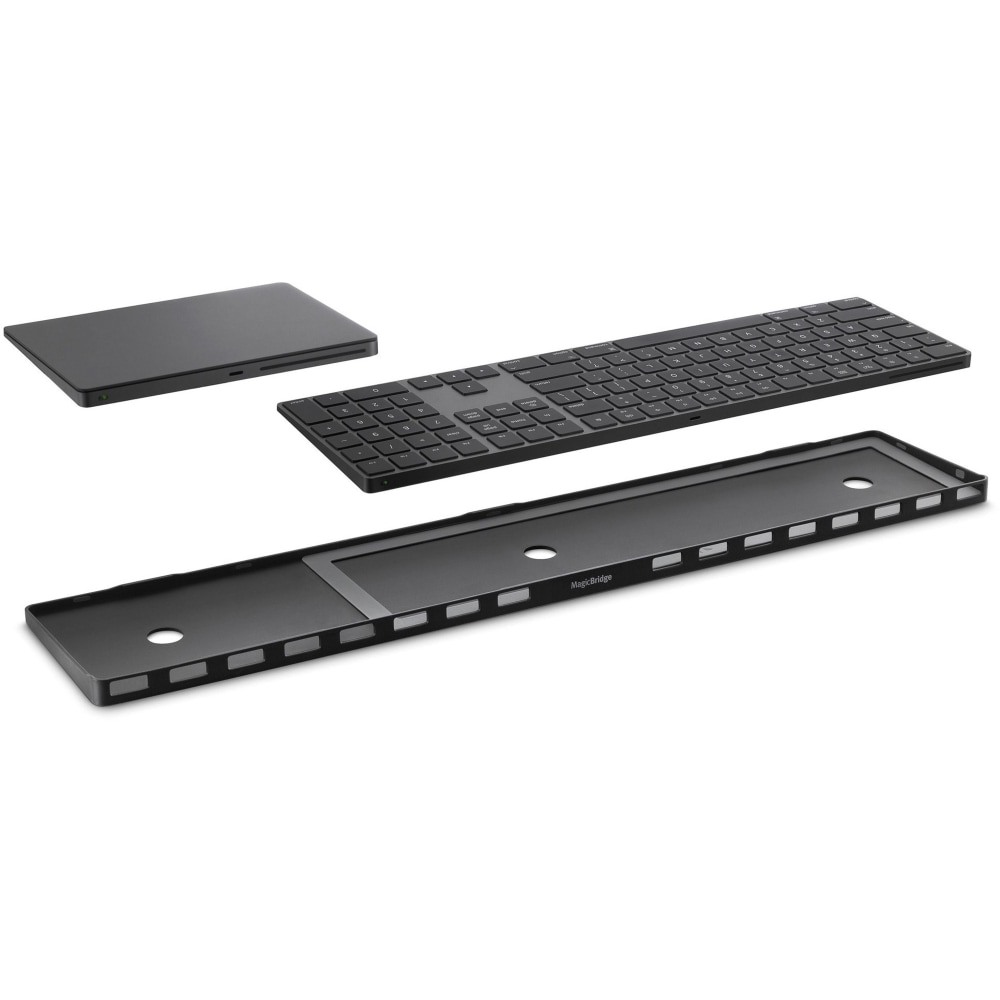 Twelve South MagicBridge Keyboard/Trackpad Holder, 24inH x 5inW, Polycarbonate, Silicone, Black, 1 MPN:12-2025