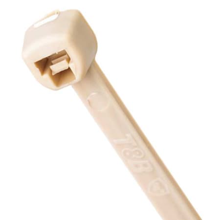 Cable Tie, 4-1/2 in L, 13/16 in Max Bundle Dia., Natural, Nylon 6/6, 18 lb Strength, 100 PK MPN:TY100-18-ANTI