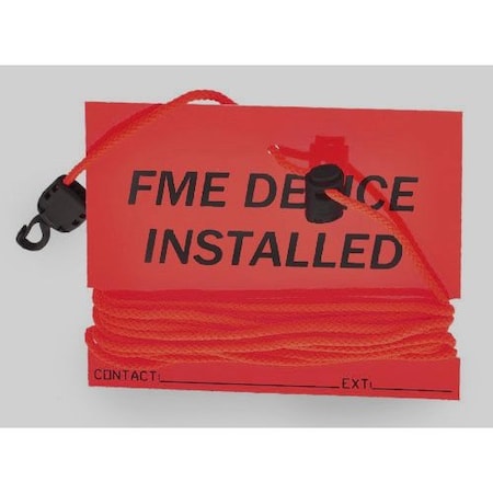 FME Flagging Sign, w/Extension Line, Red MPN:FLG6X5RD