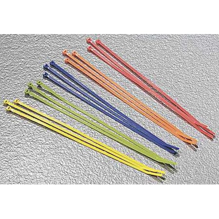 Cable Tie Kit, 4 in, 7 in L, Assorted Colors, Nylon 6/6, 18 lb Strength, 500 PK MPN:9M500C