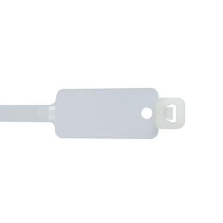 Marker Cable Tie, 7.65 in L, 1-3/4 in Max Bundle Dia., Natural, Nylon 6/6, 50 lb Strength, 100 PK MPN:L-7-50ID-9-C